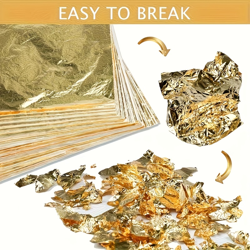 Gold Foil Flakes - 100 Adet İmitasyon Altın Folyo Kağıt