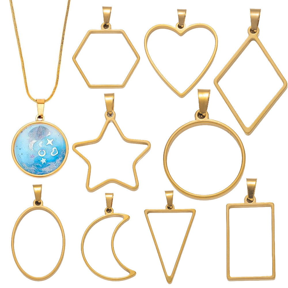 Resin Craft Projects - 5 adet Paslanmaz Çelik Açık Arka