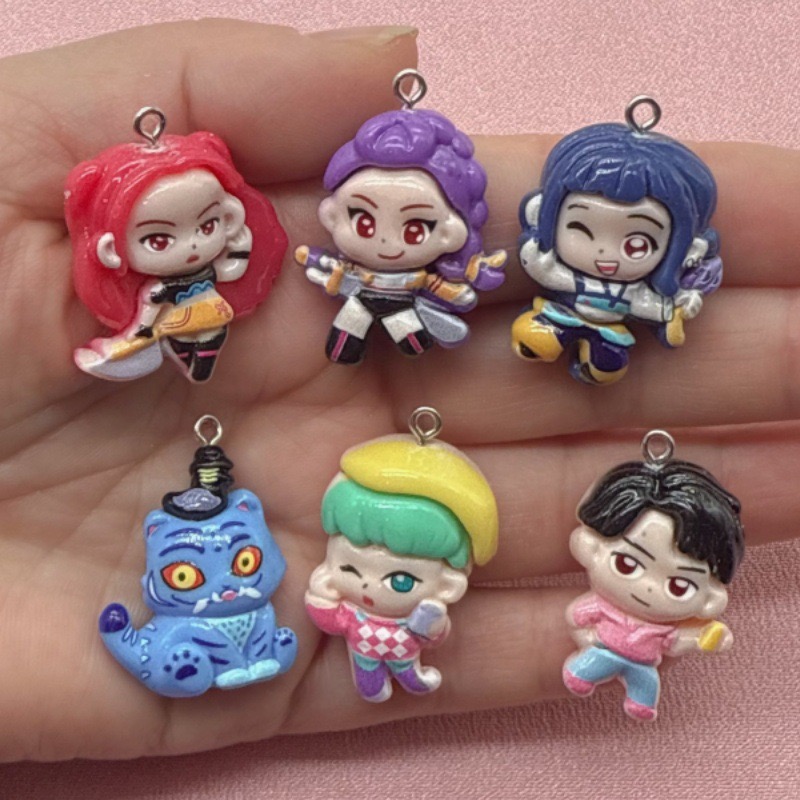 Resin Craft Projects - 10 adet reçine karikatür kolye ucu,