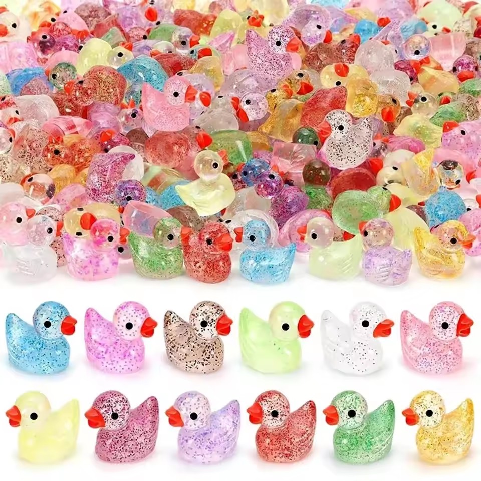 Resin Craft Material - Mikro Peyzaj Sevimli Işıltılı Pembe Küçük