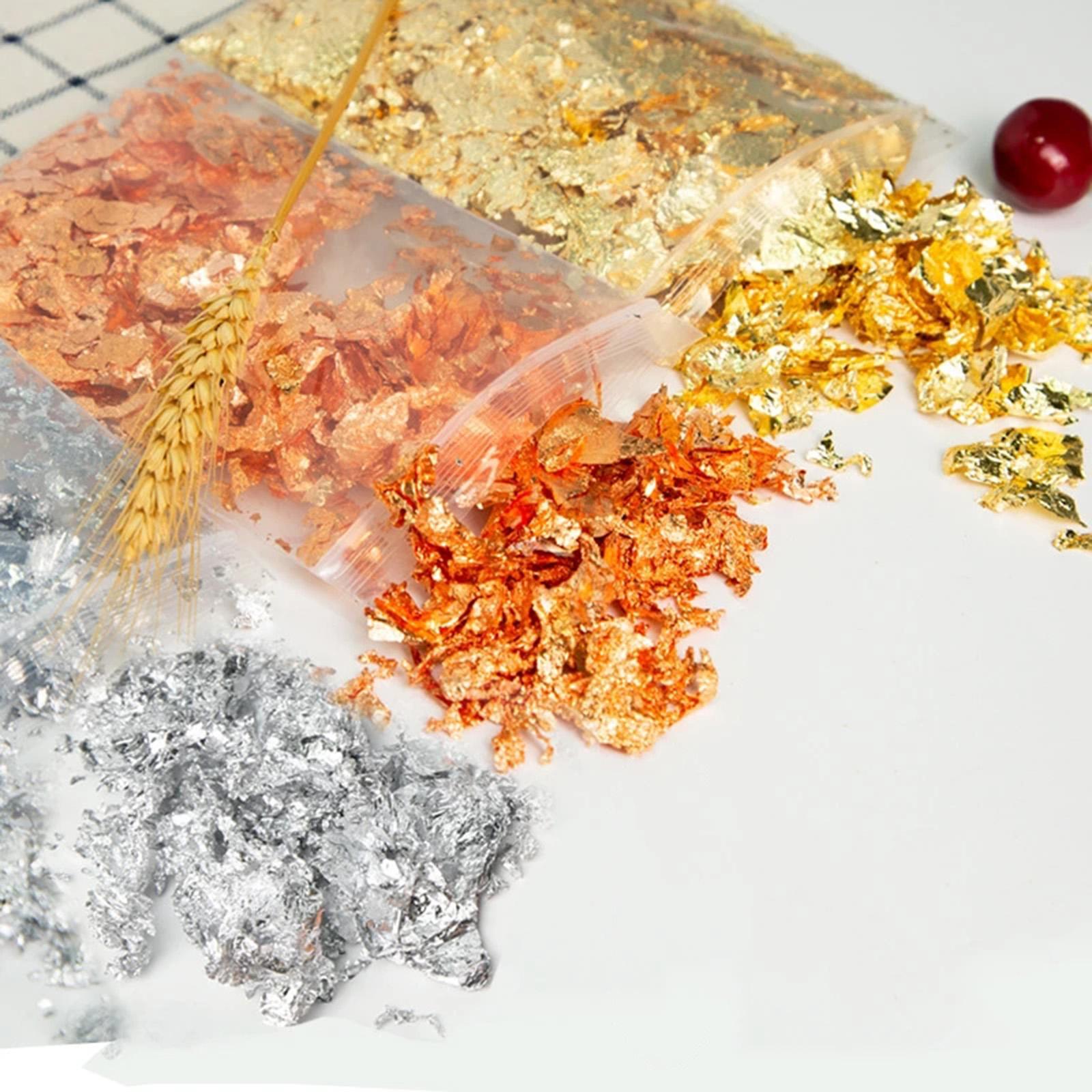 Gold Foil Flakes - Metalik Pul, 20g Altın Pul Bakır