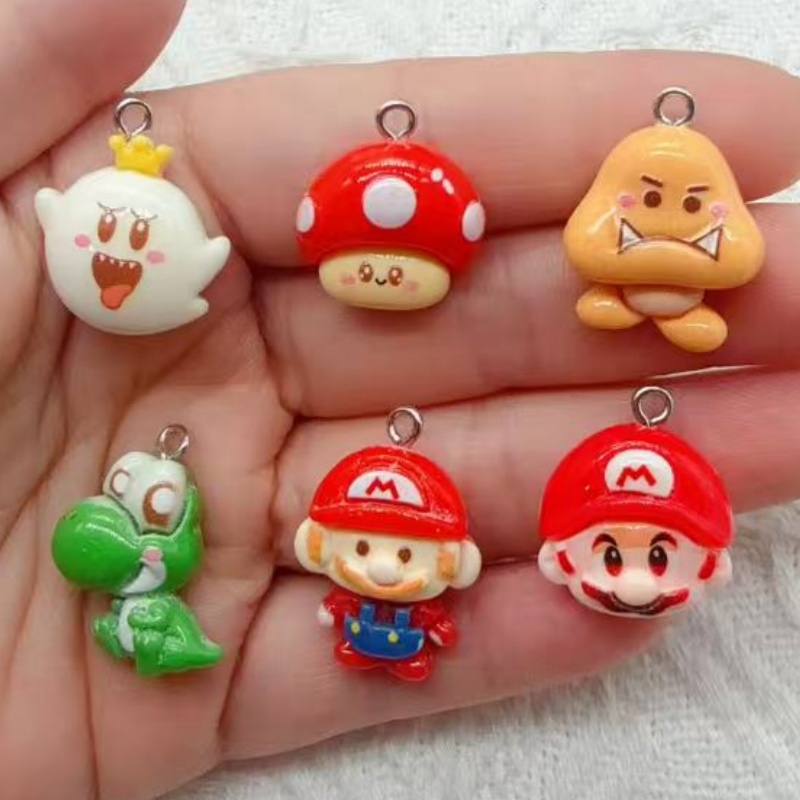 Resin Craft Projects - 10 adet reçine karikatür kolye ucu,