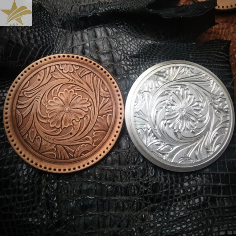 Coaster Mold Round - 3D Alüminyum Alaşımlı Arabesk Deri Kabartma