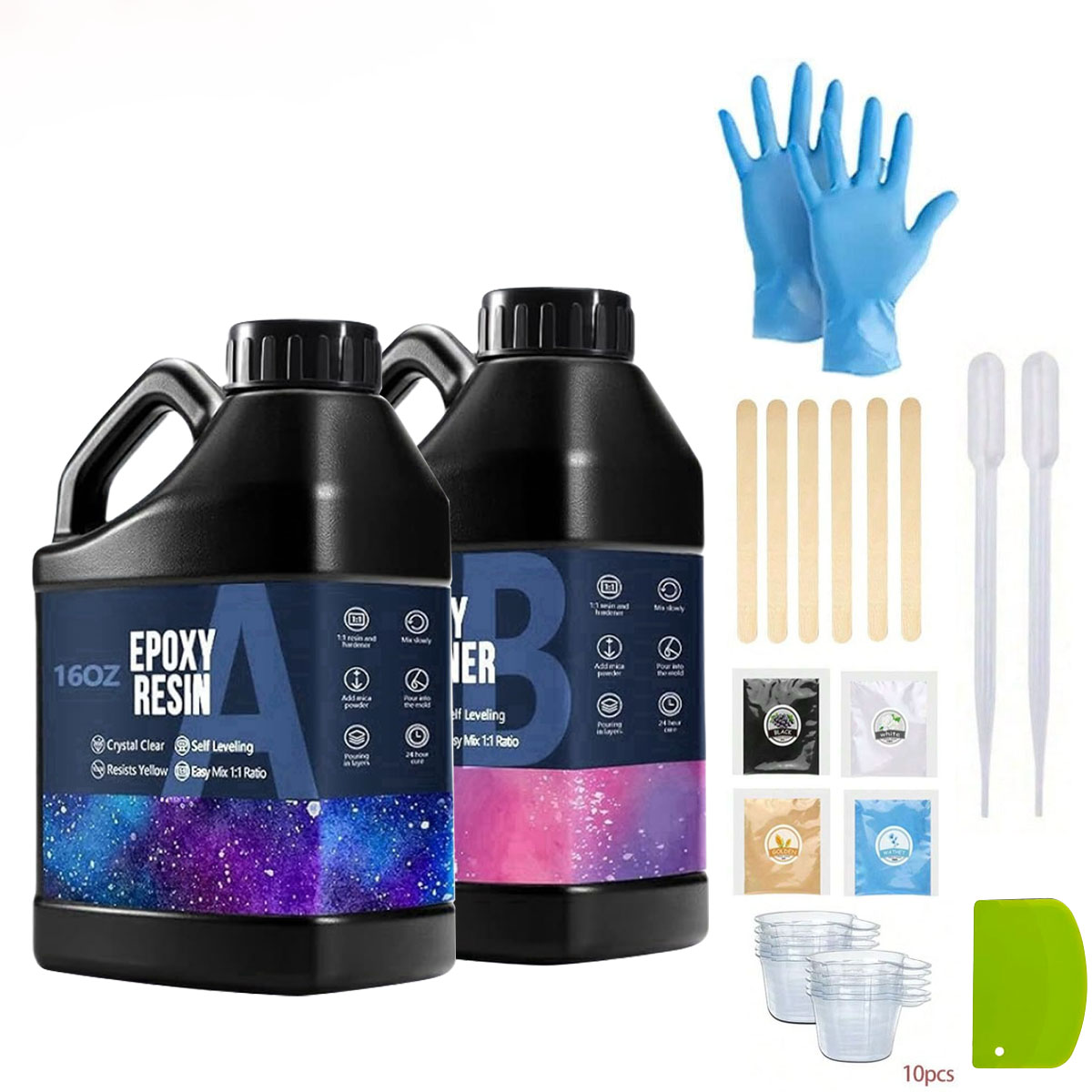 Resin Jewelry Kit - 1000ml Kristal Berraklığında Epoksi Reçine Kiti