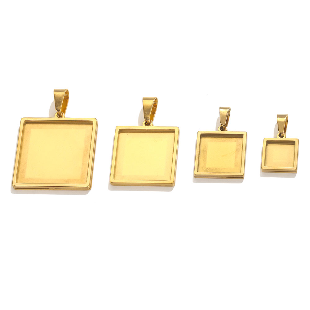 5 adet paslanmaz çelik kolye C - Bezels Set Pendant incelemesi ve fiyatı