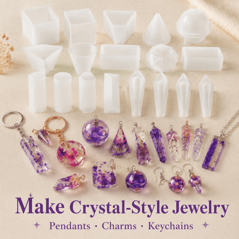 15 adet Kristal Reçine Silikon - Resin Jewelry Kit incelemesi ve fiyatı