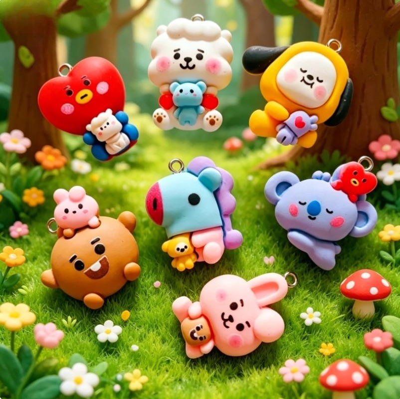 7 adet BT21 Reçine Karikatür F - Resin Craft Projects incelemesi ve fiyatı