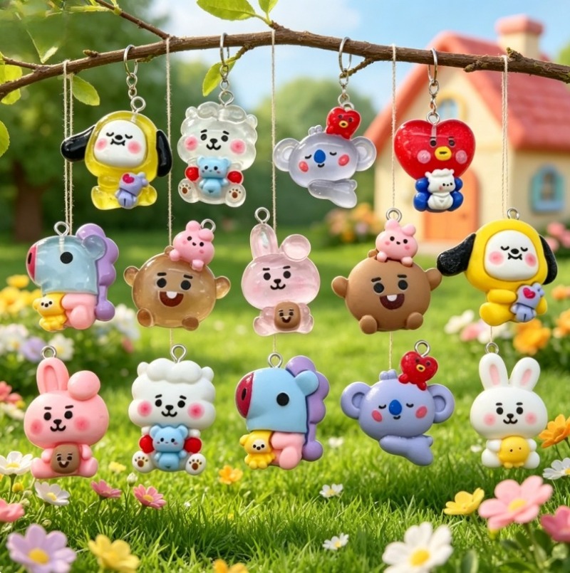 7 adet BT21 Reçine Karikatür F - Resin Craft Projects incelemesi ve fiyatı