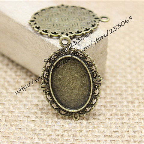 40 adet/grup Antik bronz alaşı - Bezels Set Pendant incelemesi ve fiyatı