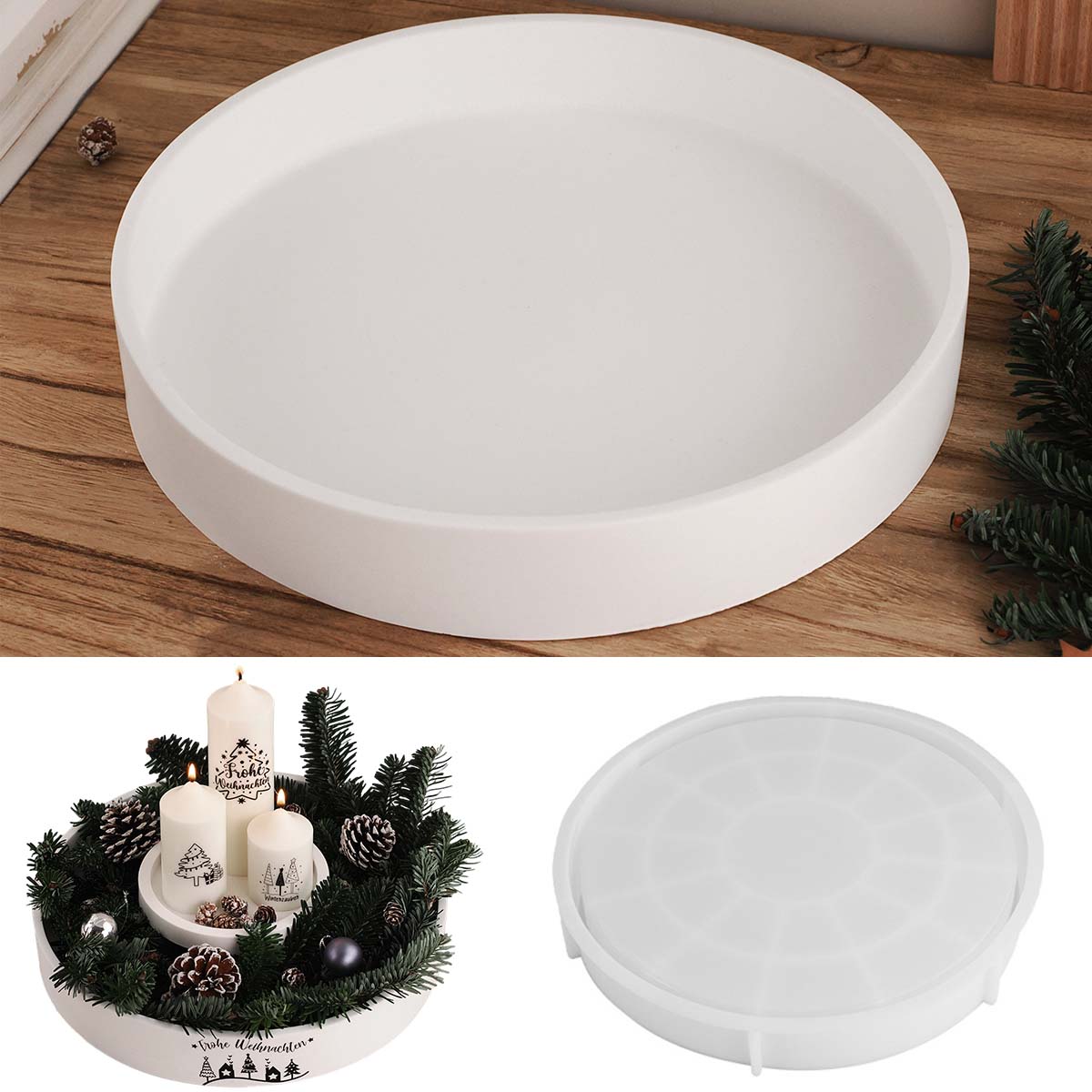 Beton Yuvarlak Mum Kasesi Sili - Coaster Mold Round incelemesi ve fiyatı