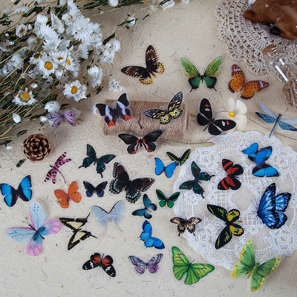 40 adet/torba kelebek çıkartma - Resin Craft Ideas incelemesi ve fiyatı